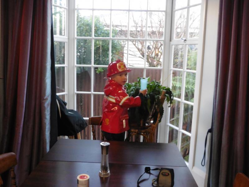 our 4 year old son in the dining room