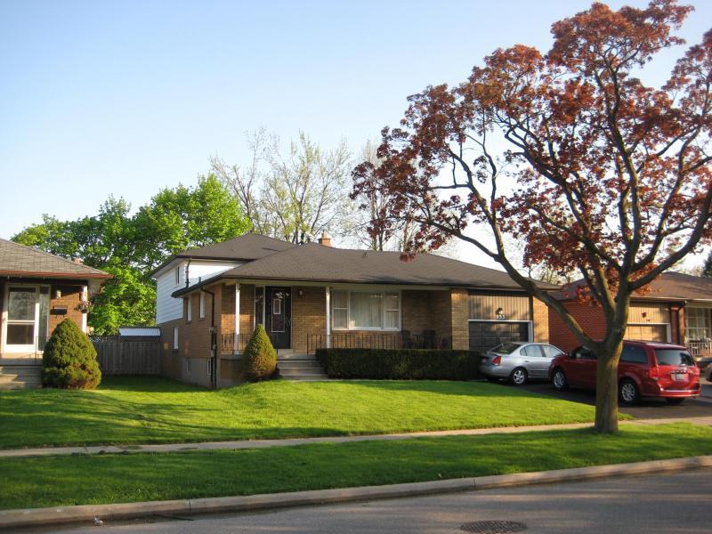 The front street view of our home